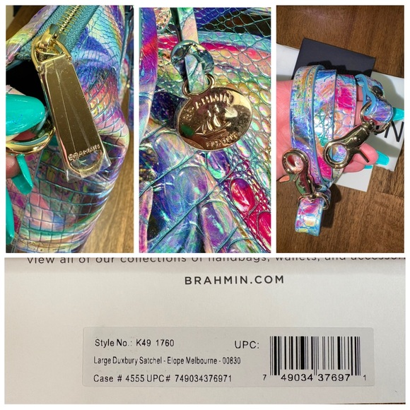 Brahmin NWT Lrg. Duxbury - Elope - Iridescent - Artistic/Whimsical - Picture 11 of 15